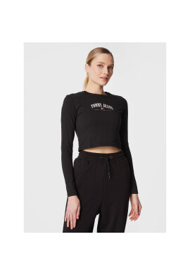 Tommy Jeans Блуза Essential Logo DW0DW14911 Черен Regular Fit - Pepit.bg
