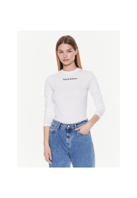 Tommy Jeans Блуза Serif Linear DW0DW14363 Бял Regular Fit - Pepit.bg