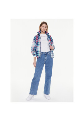 Tommy Jeans Блуза Serif Linear DW0DW14363 Бял Regular Fit - Pepit.bg