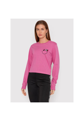 Tommy Jeans Блуза Smiley DW0DW11290 Розов Regular Fit - Pepit.bg