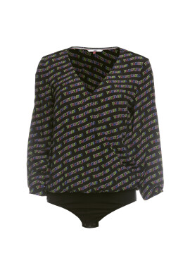 Tommy Jeans Боди Printed DW0DW07614 Черен Regular Fit - Pepit.bg