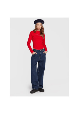 Tommy Jeans Боди Serif Linear DW0DW14324 Червен Slim Fit - Pepit.bg