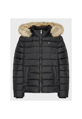 Tommy Jeans Curve Пухено яке Basic DW0DW14584 Черен Regular Fit - Pepit.bg