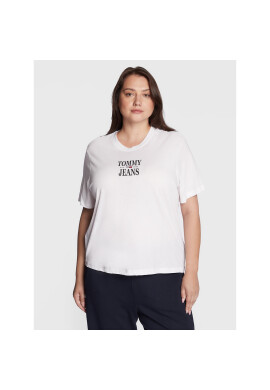 Tommy Jeans Curve Тишърт Essential DW0DW12996 Бял Regular Fit - Pepit.bg