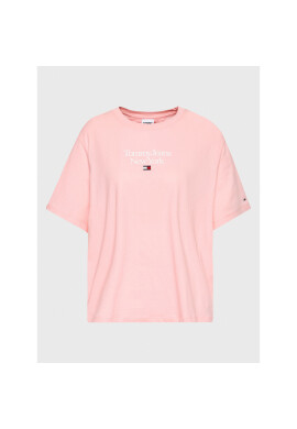 Tommy Jeans Curve Тишърт Essential DW0DW15117 Розов Regular Fit - Pepit.bg