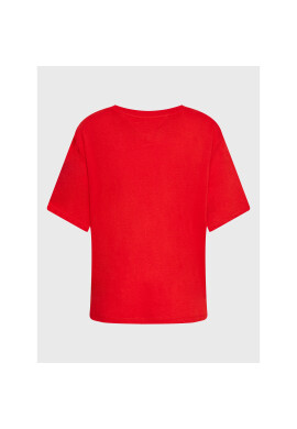Tommy Jeans Curve Тишърт Essential Logo DW0DW14559 Червен Regular Fit - Pepit.bg