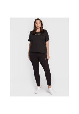 Tommy Jeans Curve Тишърт Linear Logo DW0DW10551 Черен Regular Fit - Pepit.bg