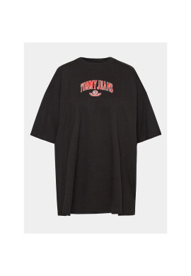 Tommy Jeans Curve Тишърт Varsity DW0DW15689 Черен Oversize - Pepit.bg