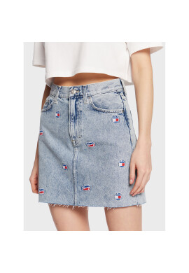 Tommy Jeans Дънкова пола Mom DW0DW14837 Син Regular Fit - Pepit.bg
