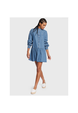 Tommy Jeans Дънкова рокля Chambray DW0DW15022 Син Regular Fit - Pepit.bg