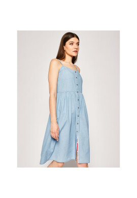 Tommy Jeans Дънкова рокля Chambray DW0DW07918 Син Regular Fit - Pepit.bg