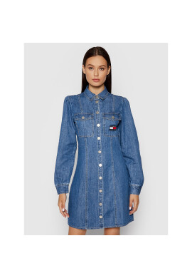 Tommy Jeans Дънкова рокля Chambray DW0DW09361 Син Regular Fit - Pepit.bg