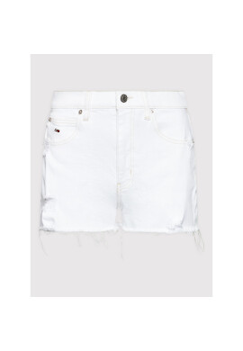 Tommy Jeans Дънкови шорти Hotpant DW0DW12455 Бял Regular Fit - Pepit.bg