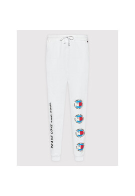 Tommy Jeans Долнище анцуг Peace Smiley DW0DW11462 Бял Regular Fit - Pepit.bg
