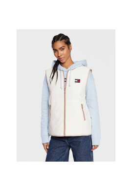 Tommy Jeans Елек Reversible DW0DW14934 Екрю Relaxed Fit - Pepit.bg