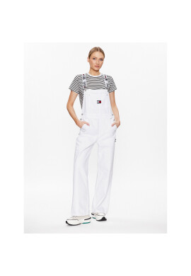 Tommy Jeans Гащеризон с презрамки DW0DW15540 Бял Regular Fit - Pepit.bg