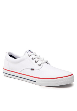 Tommy Jeans Гуменки Textile Sneaker EM0EM00001 Бял - Pepit.bg