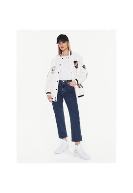Tommy Jeans Яке бомбър Letterman DW0DW14940 Бял Oversize - Pepit.bg