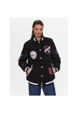Tommy Jeans Яке бомбър Letterman DW0DW14940 Черен Oversize - Pepit.bg