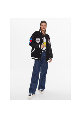 Tommy Jeans Яке бомбър Letterman DW0DW14940 Черен Oversize - Pepit.bg