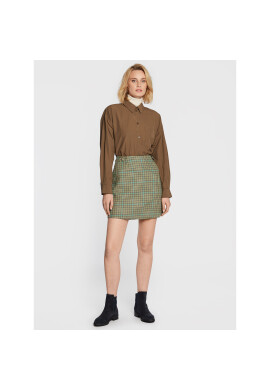 Tommy Jeans Мини пола Check WW0WW37411 Зелен Regular Fit - Pepit.bg