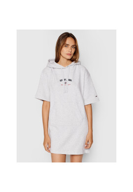 Tommy Jeans Плетена рокля Timeless Script DW0DW10218 Сив Regular Fit - Pepit.bg