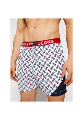Tommy Jeans Плувни шорти Sf Medium Drawstring-Print Бял Regular Fit - Pepit.bg
