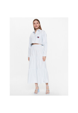 Tommy Jeans Пола Poplin Tiered DW0DW15195 Син Regular Fit - Pepit.bg