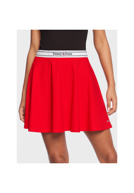 Tommy Jeans Пола тип трапец Logo DW0DW14970 Червен Regular Fit - Pepit.bg