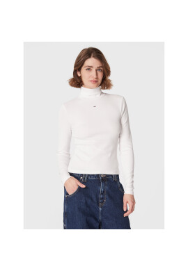 Tommy Jeans Поло Essential DW0DW14880 Бял Slim Fit - Pepit.bg