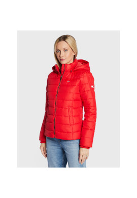 Tommy Jeans Пухено яке Basic DW0DW13741 Червен Regular Fit - Pepit.bg