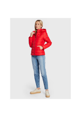 Tommy Jeans Пухено яке Basic DW0DW13741 Червен Regular Fit - Pepit.bg