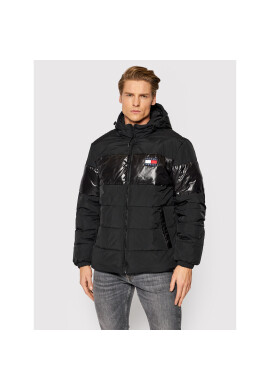 Tommy Jeans Пухено яке Tonal Blocking DM0DM13247 Черен Regular Fit - Pepit.bg