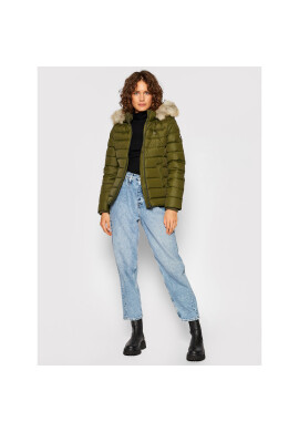 Tommy Jeans Пухено яке Basic DW0DW08588 Каки Regular Fit - Pepit.bg