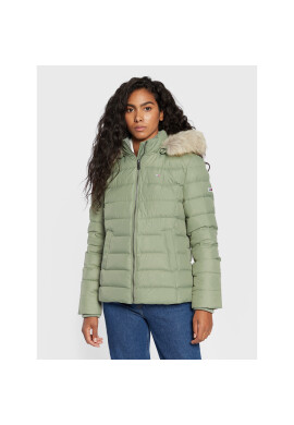 Tommy Jeans Пухено яке Basic DW0DW08588 Зелен Regular Fit - Pepit.bg