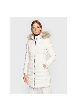 Tommy Jeans Пухено яке Essential DW0DW09060 Бял Regular Fit - Pepit.bg