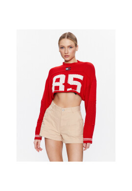 Tommy Jeans Пуловер DW0DW15396 Червен Relaxed Fit - Pepit.bg