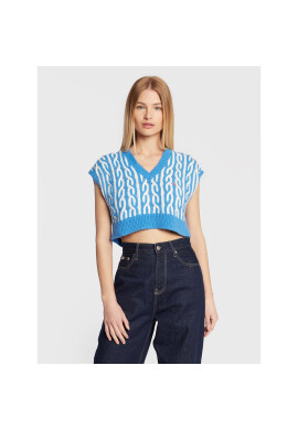 Tommy Jeans Пуловер Plaited Vest DW0DW14321 Син Regular Fit - Pepit.bg