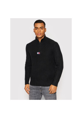 Tommy Jeans Пуловер Solid Badge DM0DM11875 Черен Relaxed Fit - Pepit.bg