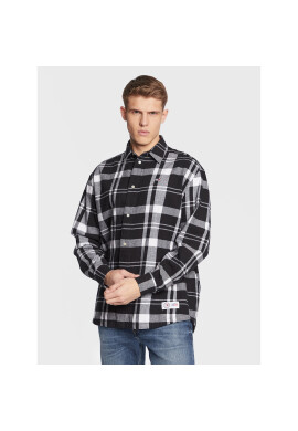 Tommy Jeans Риза Check Twill DM0DM15414 Черен Oversize - Pepit.bg