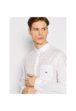 Tommy Jeans Риза Dobby DM0DM13285 Бял Regular Fit - Pepit.bg