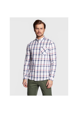 Tommy Jeans Риза Essential Check DM0DM15399 Бял Regular Fit - Pepit.bg