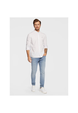 Tommy Jeans Риза Essential Dobby DM0DM14184 Бял Regular Fit - Pepit.bg