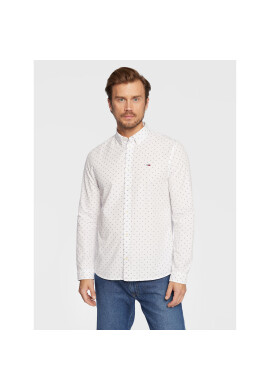 Tommy Jeans Риза Essential Dobby DM0DM15111 Бял Regular Fit - Pepit.bg