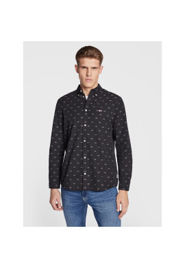 Tommy Jeans Риза Essential Dobby DM0DM15111 Черен Regular Fit - Pepit.bg