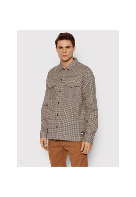 Tommy Jeans Риза Mini Check DM0DM11323 Бежов Regular Fit - Pepit.bg