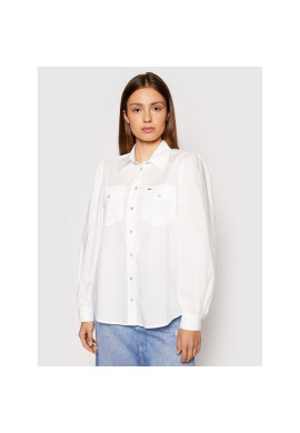Tommy Jeans Риза Puffy DW0DW10454 Бял Regular Fit - Pepit.bg