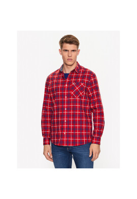 Tommy Jeans Риза Small Check DM0DM16608 Червен Regular Fit - Pepit.bg