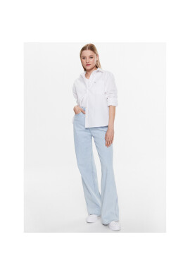 Tommy Jeans Риза Solid DW0DW15577 Бял Relaxed Fit - Pepit.bg