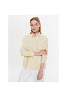 Tommy Jeans Риза Solid DW0DW15577 Жълт Relaxed Fit - Pepit.bg